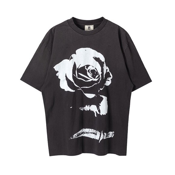 Purey Rose Cracked Print Short Sleeves